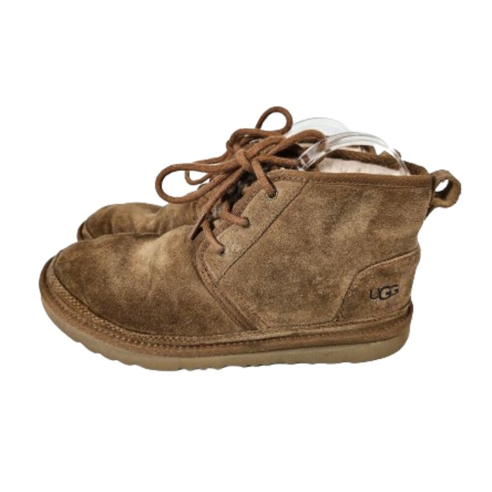 Ugg Neumel Chukka Boots Brown Suede Shearling Lined Kid's Size 6